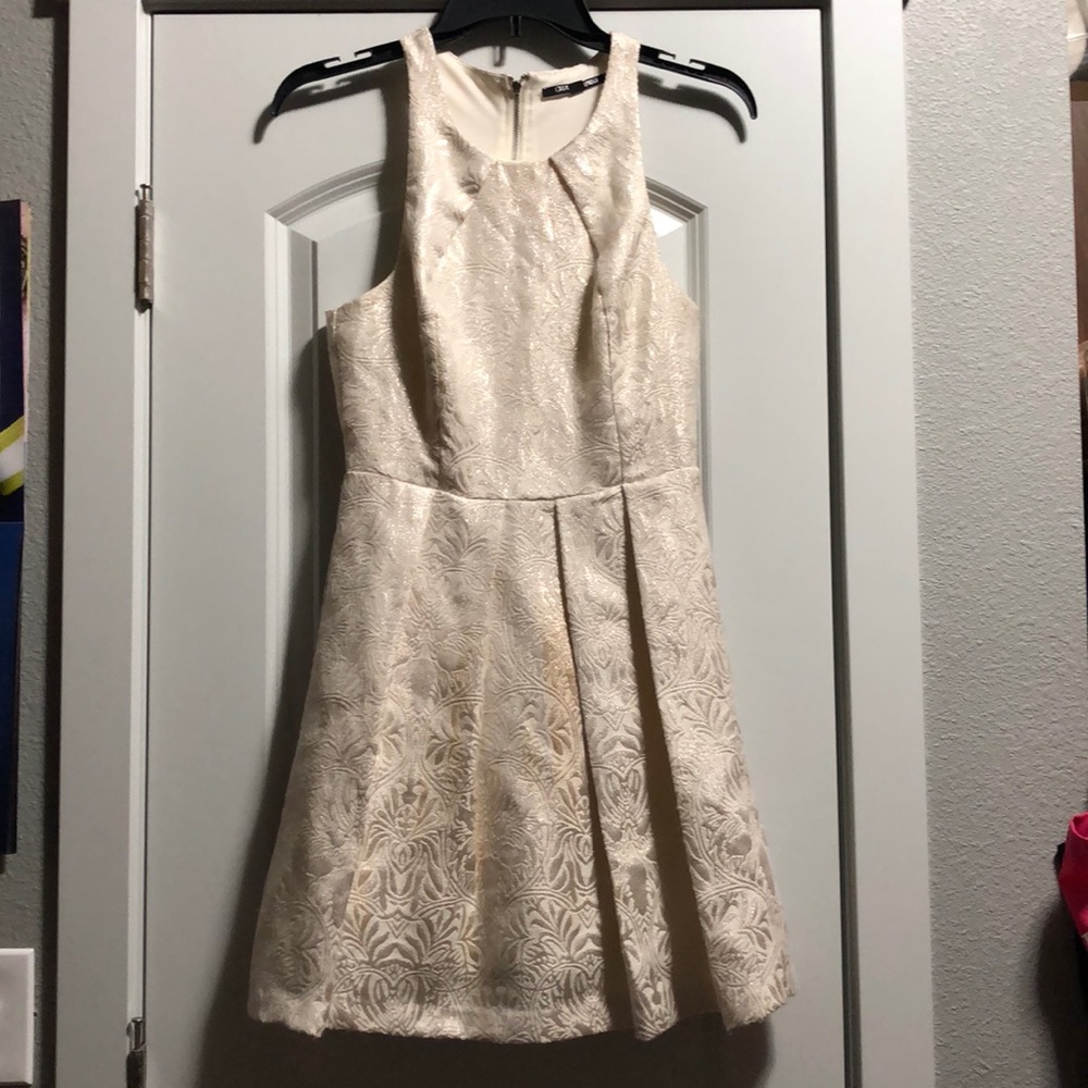 Gianni bini dress XS-cream, sparkly and cocktail!
